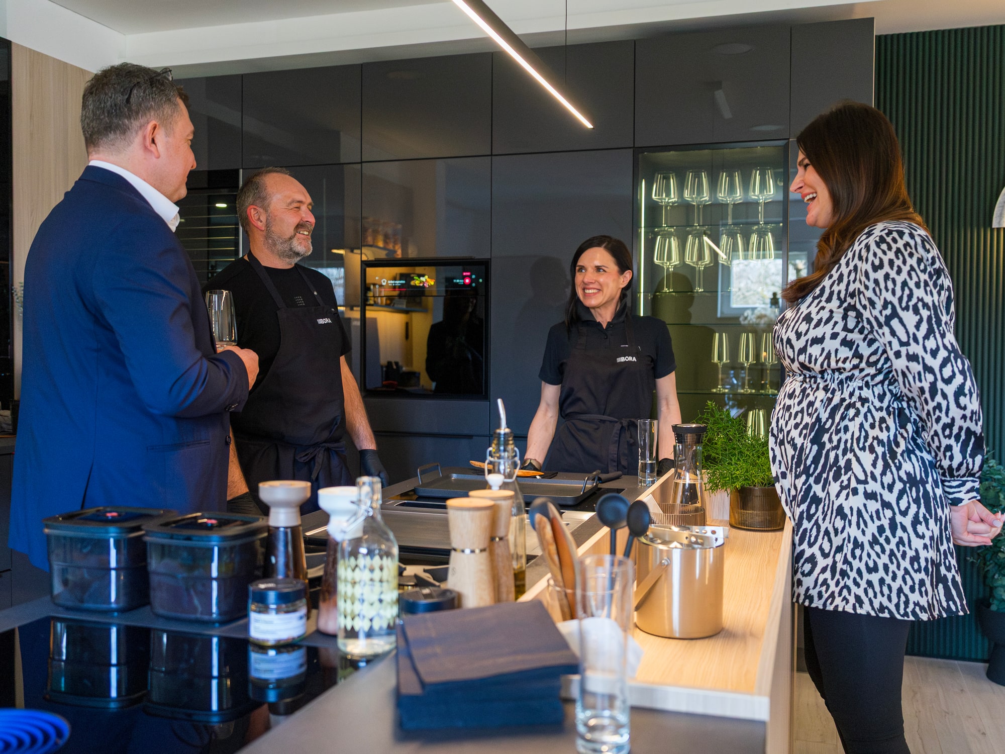 A premium German kitchen — the brands Varia partners sell.
